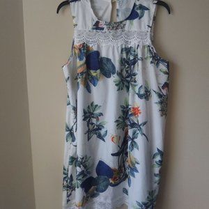 Floral design blouse woman size 5xl